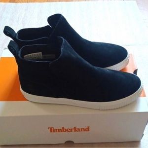 Black TIMBERLAND Skyla Bay Pull-On Nubuck Booties Boots